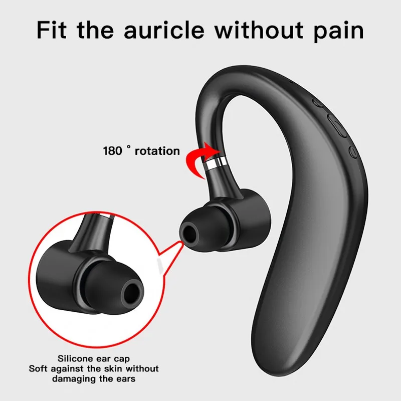 

Wireless Bluetooth 5.0 Noise Reduction Earphone Single Side Single Track Sound Channel Waterproof Headphone for Driving Meeting