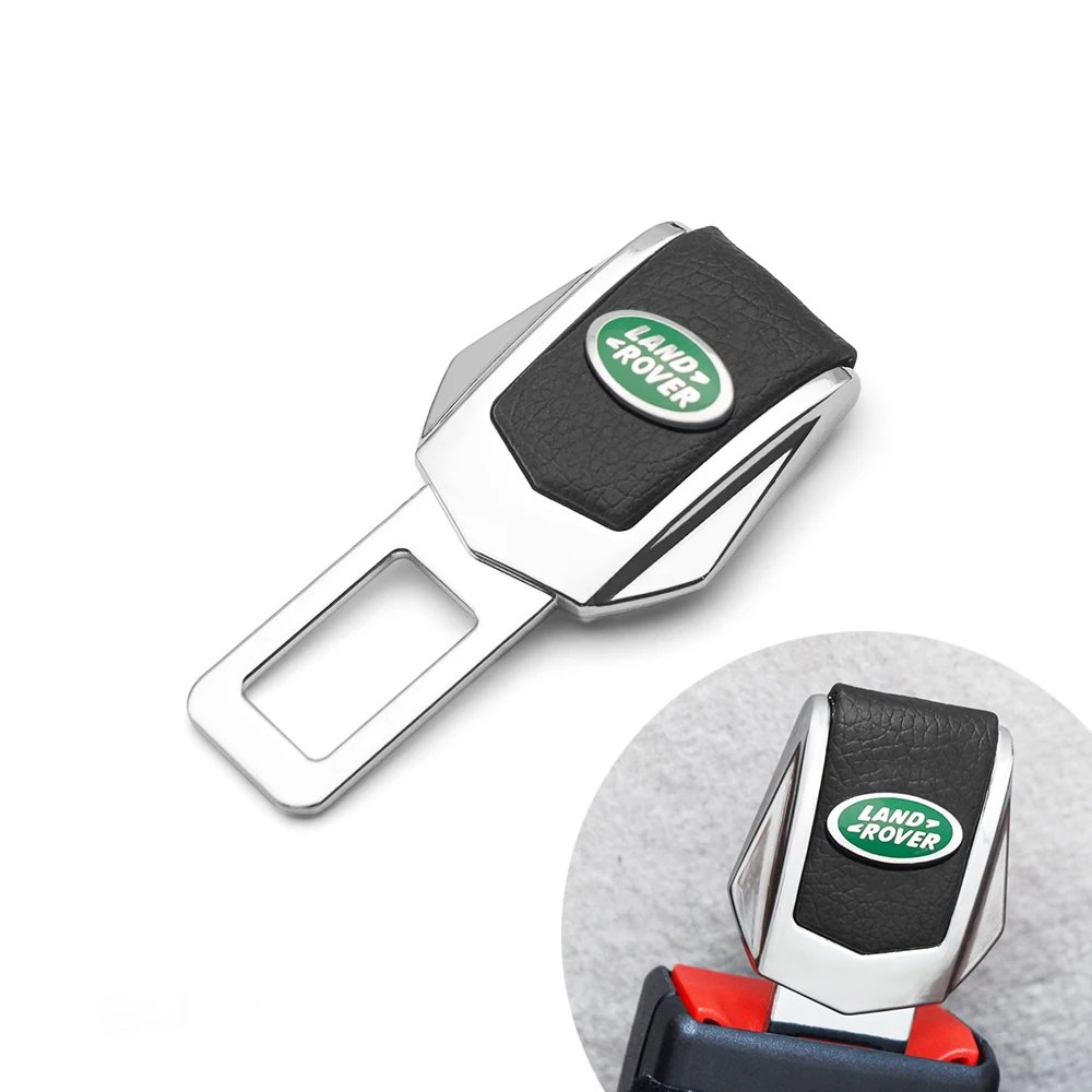 

Auto Interior Leather Car Logo Seat Belt Metal Buckle Seat Belt Plug Safety Belt Clip For Land Rover Range Rover Sport Discovery
