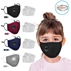 Детские маски из материала на основе хлопка в загрязнения пыль маска для лица с дыхательным клапаном унисекс респиратор моющийся многоразовый уход за 2020