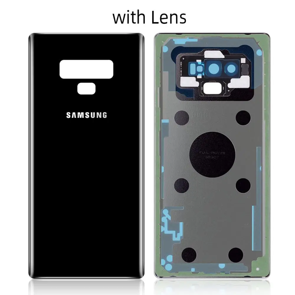 Black with Lens samsung Galaxy note 9 Note9 задняя крышка батарейного отсека чехол на заднюю крышку замена стекла чехол для Galaxy note 9 - Цвет: Black with Lens