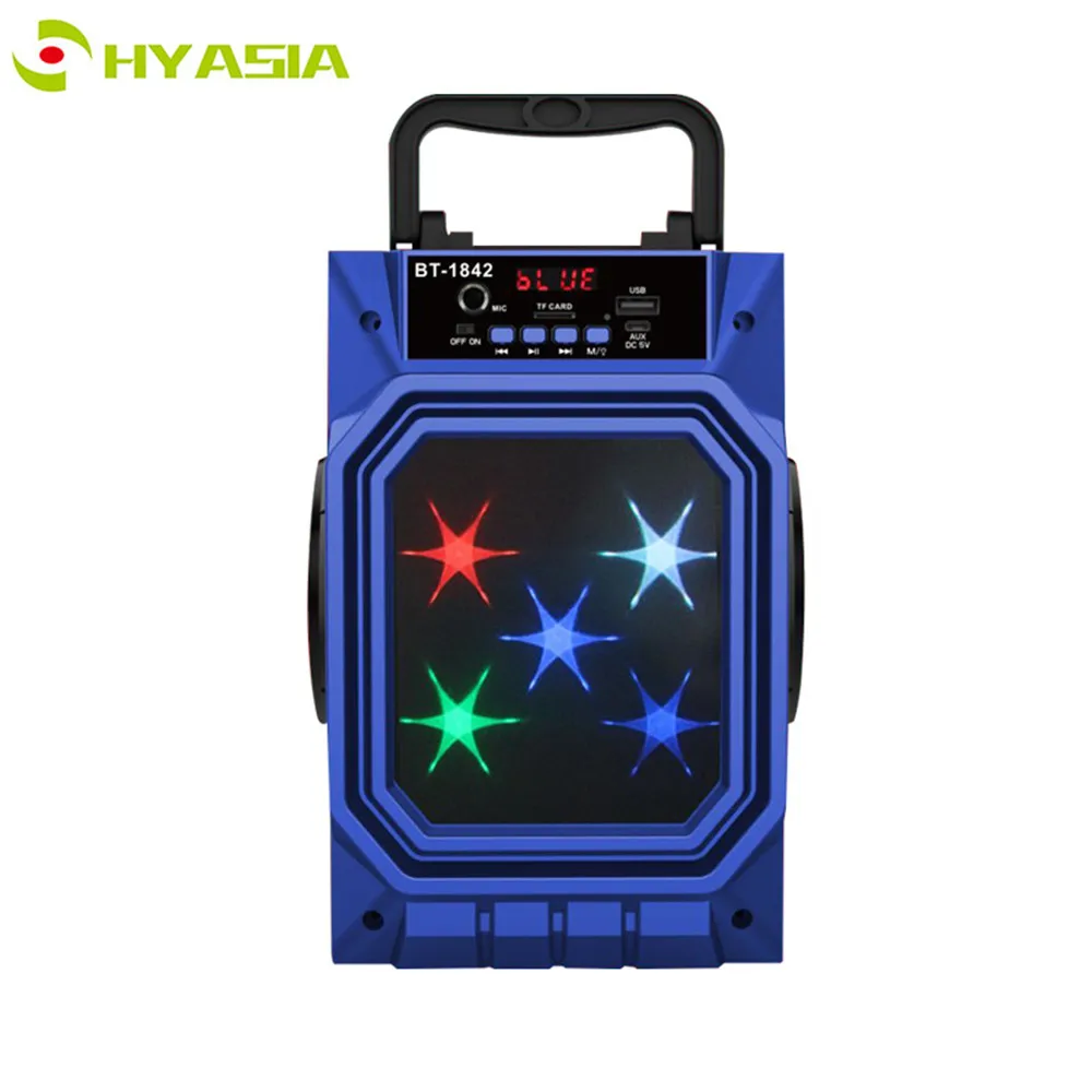 HYASIA Portable Bluetooth Speaker Outdoor 10w Big Power Subwoofer Heavy Bass Stereo Wireless Speakers Music Player FM Radio TF