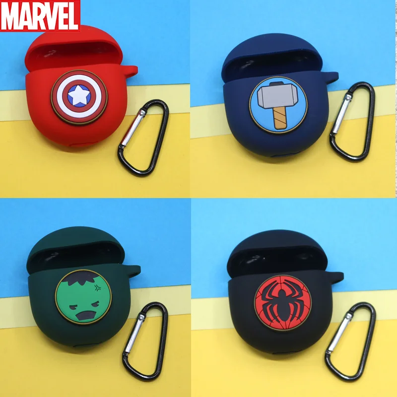 

Marvel Cartoon Protective Cover Shell Anti-lost Earphone Case For Realme Buds Air Pro Air 2 TWS Bluetooth Earphone Accessories