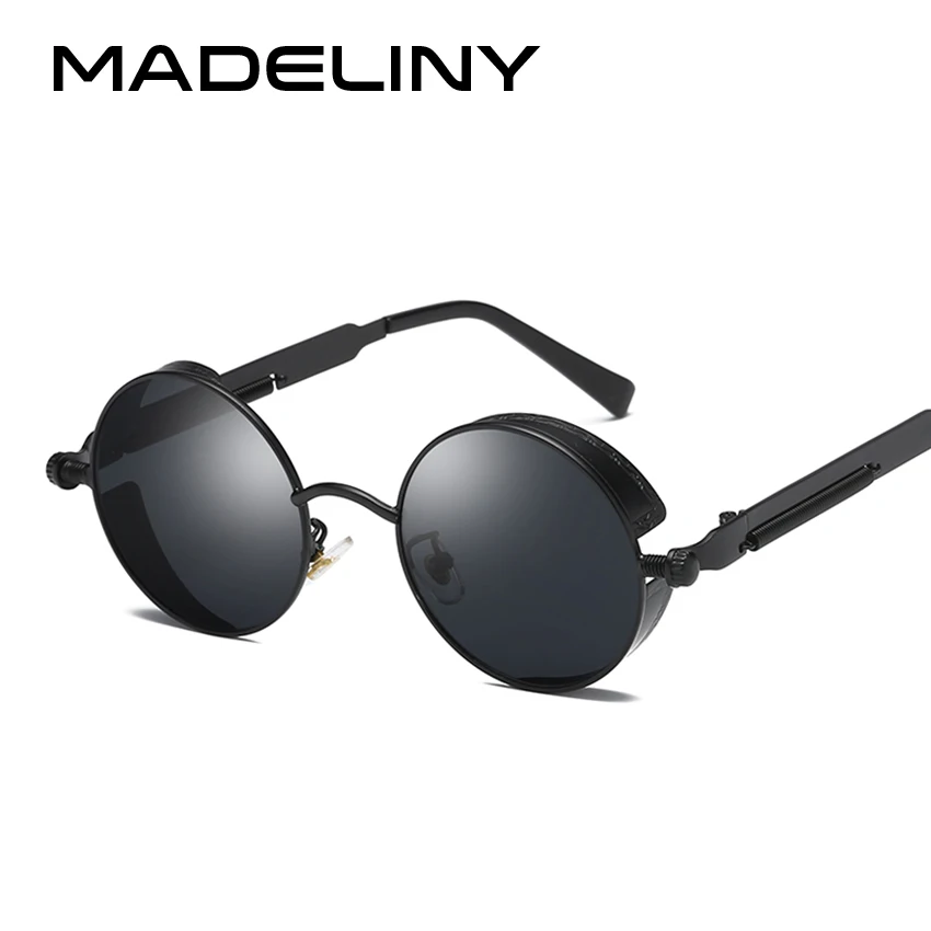 Женские и мужские круглые солнцезащитные очки MADELINY брендовые дизайнерские