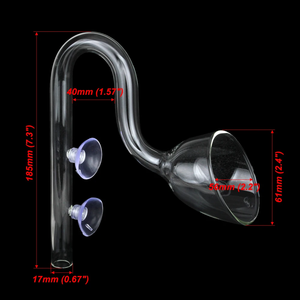 Outlflow Lily-17mm Senzeal аквариум Стекло Лилия Мак спин трубы фильтр трубка с зажимом потока и оттока поверхности скиммер аквариум фильтр - Цвет: Outlflow Lily-17mm