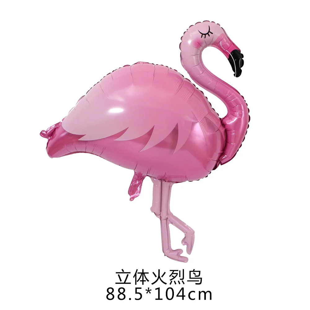 Globo de fiesta Hawaiano de flamenco Tropical para ni&ntilde;os, guirnalda de Globos rosa azulado, decoraci&oacute;n de fiesta Aloha, suministros de cumplea&ntilde;os, 128 Uds.-4