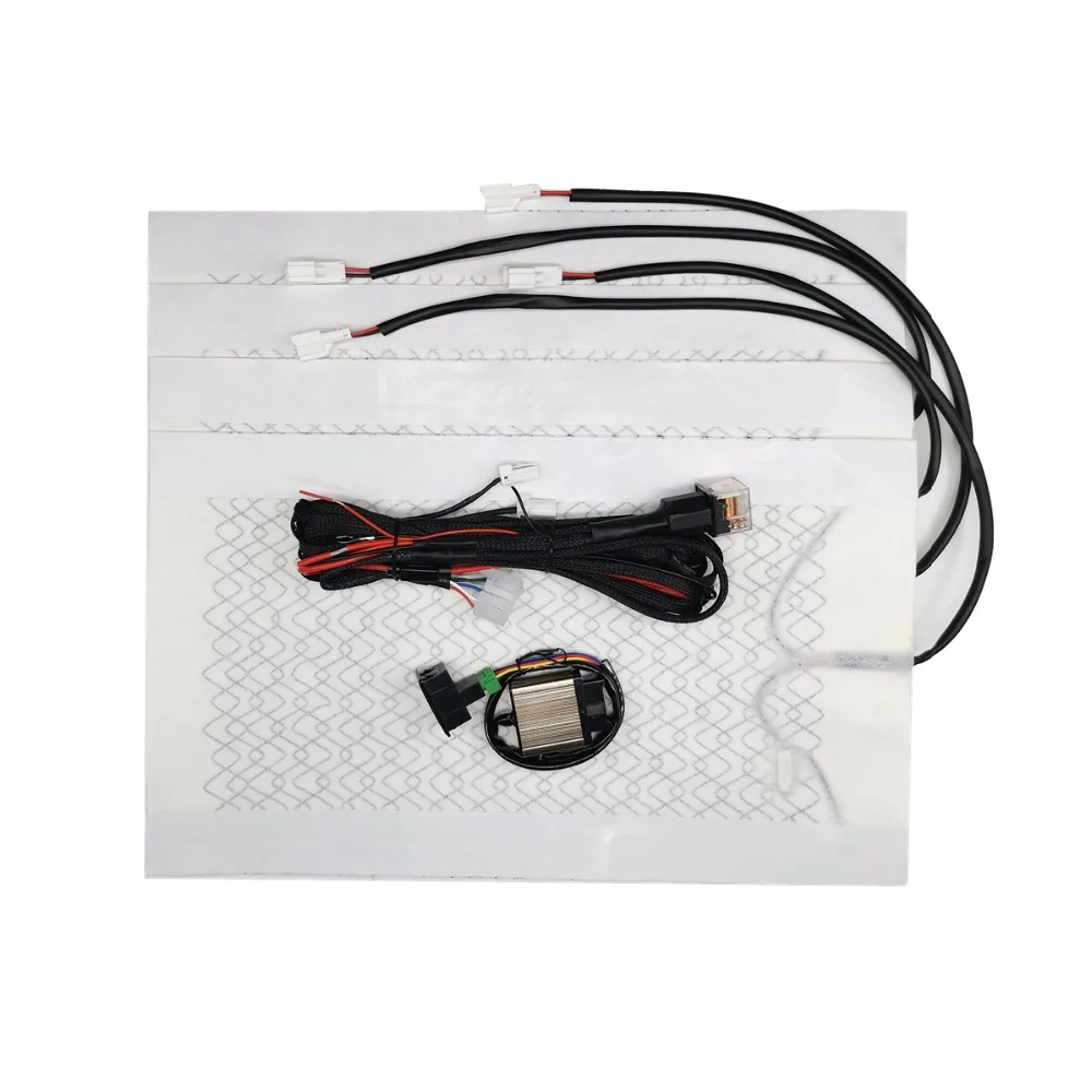 Electric Heaters car 12v universal carbon fiber pad kit+new illuminated switch for DIY 2 seat heated warm Automobiles Seat