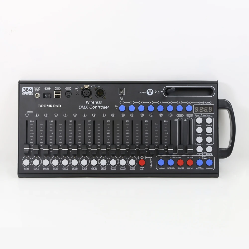 384ch Беспроводной DMX 512 DJ светильник контроллер приемник встроенный Батарея ing