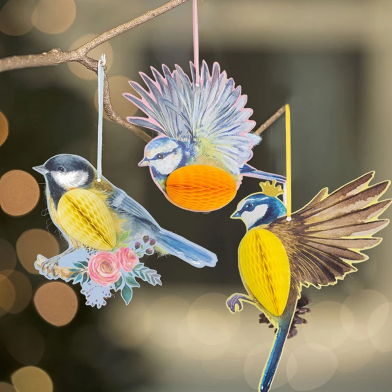 3 шт. тропические птицы соты попугай Гавайский Летний пляж Тики Бар Luau вечерние