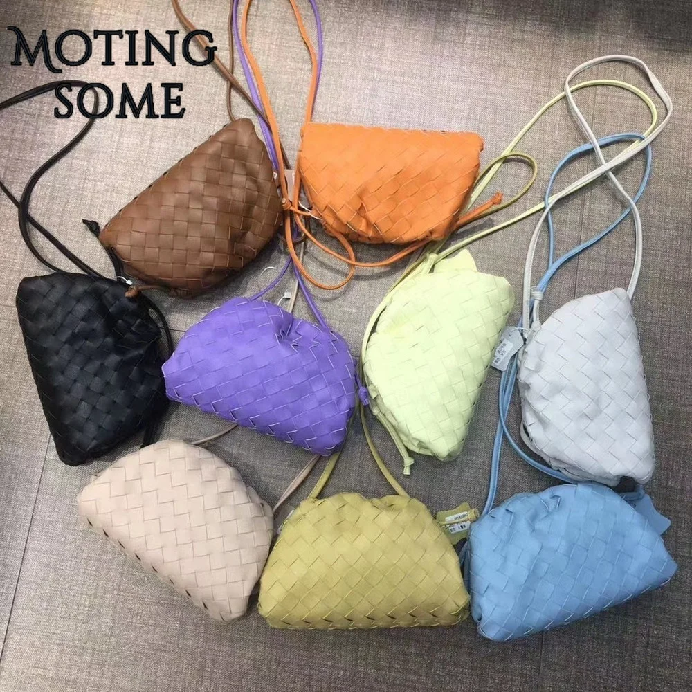 

Soft Genuine Leather Cloud Bag Underarm Pouch for Women Knitting Shoulder Luxury Designer Crossbody Handbags and Purses 2021 New