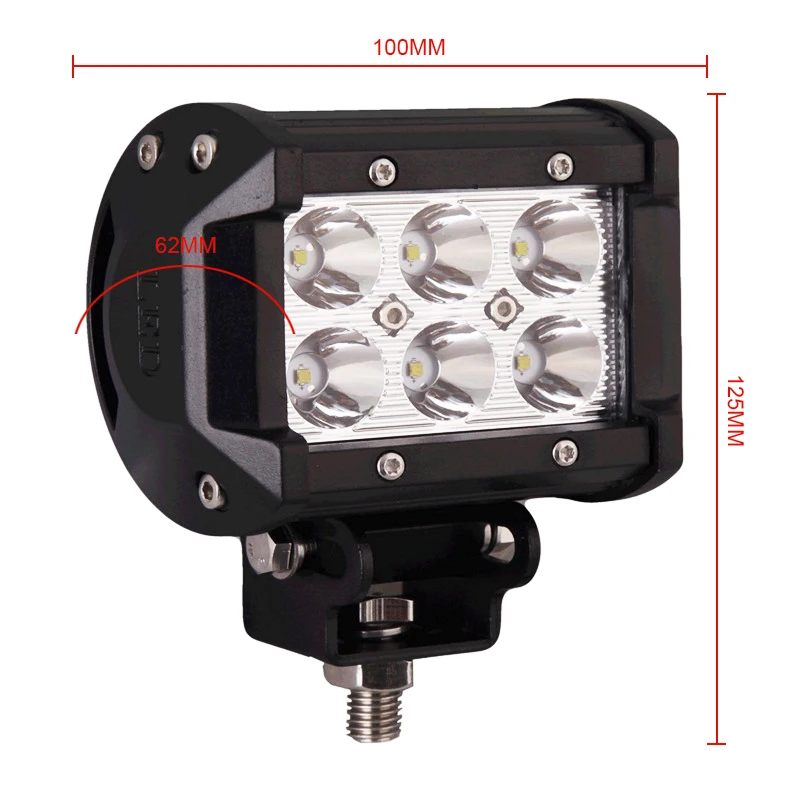 

2pcs 4 inch offroad led light bar 30w led work lamp near far spot flood light 12v 24v offroad truck trailer 6 led work lights