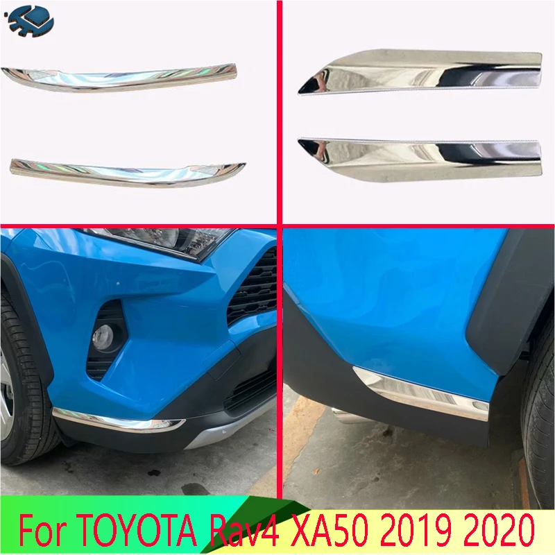 Для TOYOTA Rav4 XA50 2019 2020 автомобильные аксессуары из нержавеющей стали передний