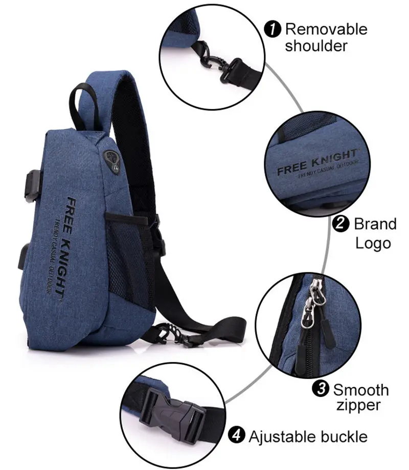 Merk Borst Bag Gym Fitness Sport Rugzakken Rugzak Camping Wandelen Tassen mannen Schooltas Schouder Sling Waterroof Chest Bag