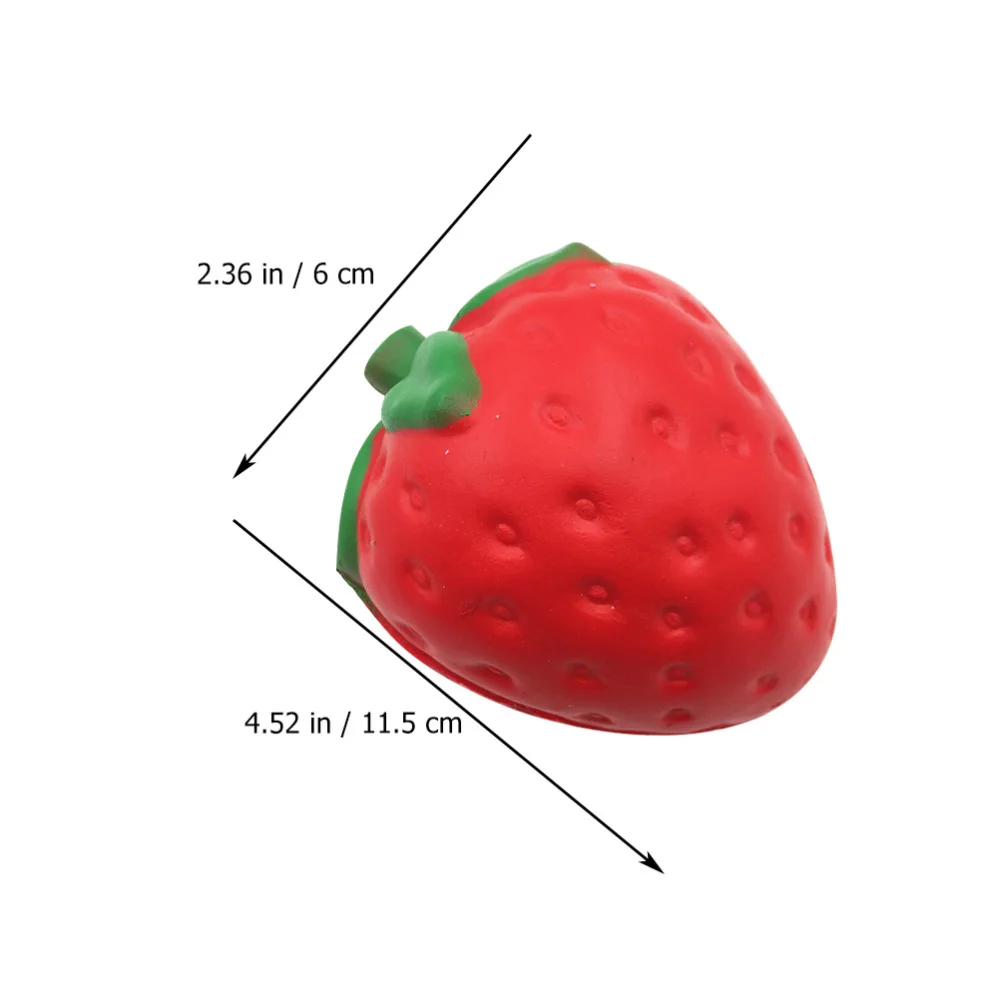 

2pcs Desktop Decor Strawberry Decompress Toys Slow Recovery Strawberry Decors