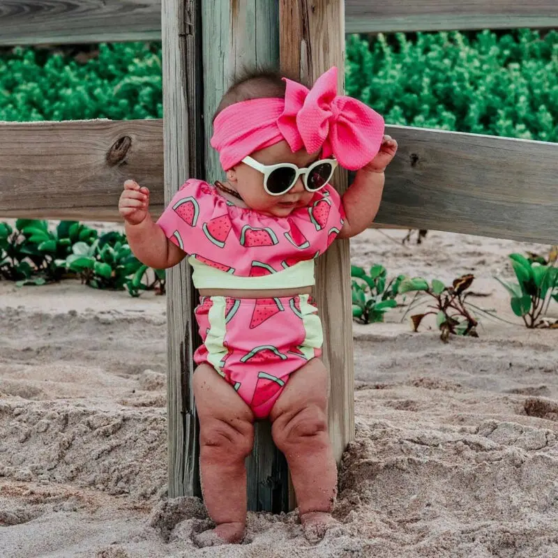 Модный тренд 2020 комплект из 2 предметов для маленьких девочек с арбузом розовый
