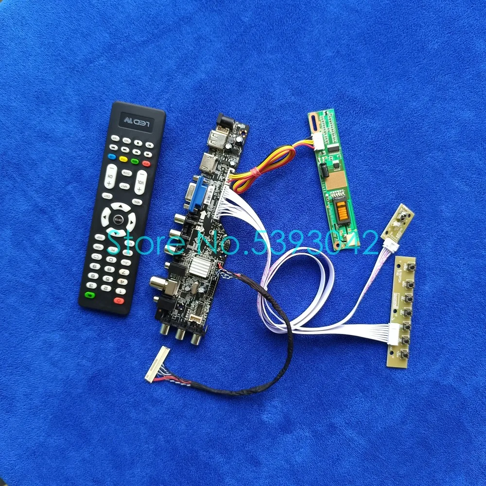 

LVDS 30pin DVB Digital Signal For QD15TL07/QD15TL09/QD14TL01/QD14TL02 Panel LCD Control Board Kit 1280*800 USB+VGA+AV 1CCFL