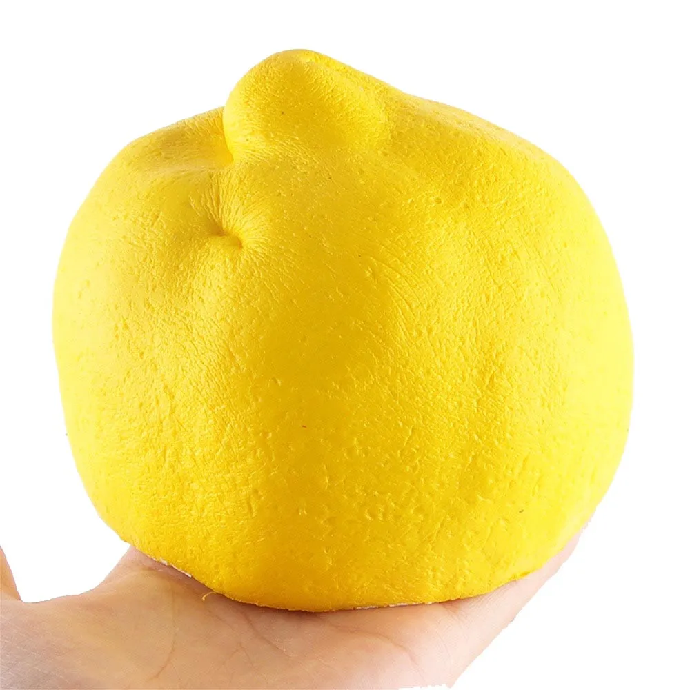 

2021 Squishy Half Fresh Lemon Slow Rising Key Chains Stress Fruit Ballchain Charm Toy Squeeze Toys Plush zabawki dla dzieci