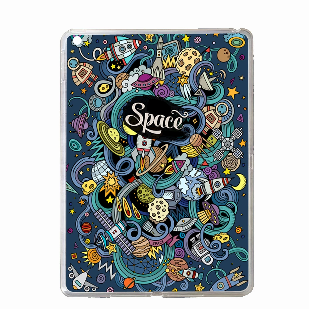 Мягкий чехол из ТПУ для Apple iPad 10,2(7th поколения) A2200 A2198 A2232 10,2-дюймовый печати силиконовый защитный чехол с подставкой