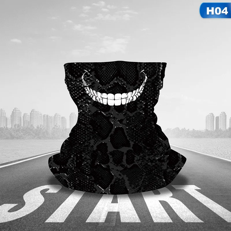 

3D Skeleton Skull Breathable Cycling Magic Bandana Polyester Dustproof Scarf Outdoor Quick Dry Sunshade Neck Cover Headband