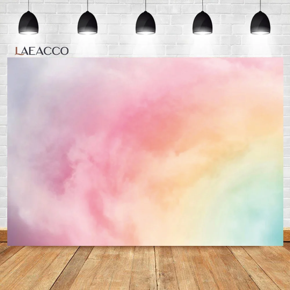 

Laeacco Princess Pink Gradient Photocall Background Birthday Wedding Baby Poster Portrait Photographic Backdrops Photo Studio