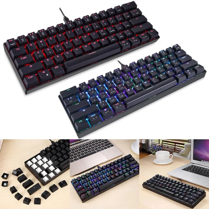 RGB подсветка механическая клавиатура CK61 с переключателем коробки игровая клавиатура быстрая скорость отклика DU55