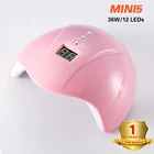 Лампа для ногтей 36 Вт мини 5A УФ светодиодсветодиодный Сушилка для ногтей Портативная USB-кабель для домашнего использования УФ-гель сушилка лака 12 Светодиодный ных ламп инструменты для дизайна ногтей