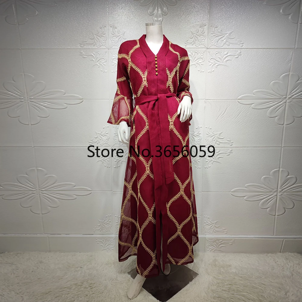 Платья для женщин Abaya Дубай Турция мусульманское Сетчатое платье кафтан