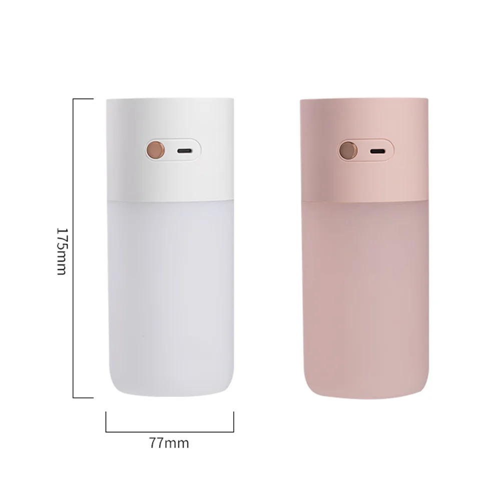 

400ml High Capacity Air Humidifier USB Rechargeable Portable Household Wireless Double Spray Humidifier with LED Night Light
