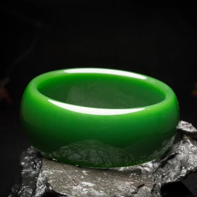 

Gift Certificate Natural Wada Jade Bracelet Widened Green 54-62mm Jade Bracelet Gift for Girlfriend Gift for Mom
