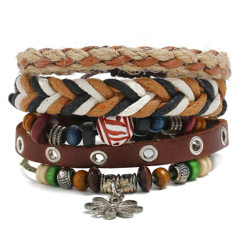 2020 Модные женские и мужские ювелирные изделия кожаные браслеты ручной работы в