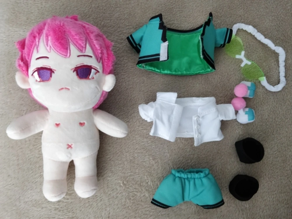 

Anime The Disastrous Life of Saiki Kusuo Cosplay Cute Plush Doll Stuffed Pendant Toy 20cm Change Clothes Dolls