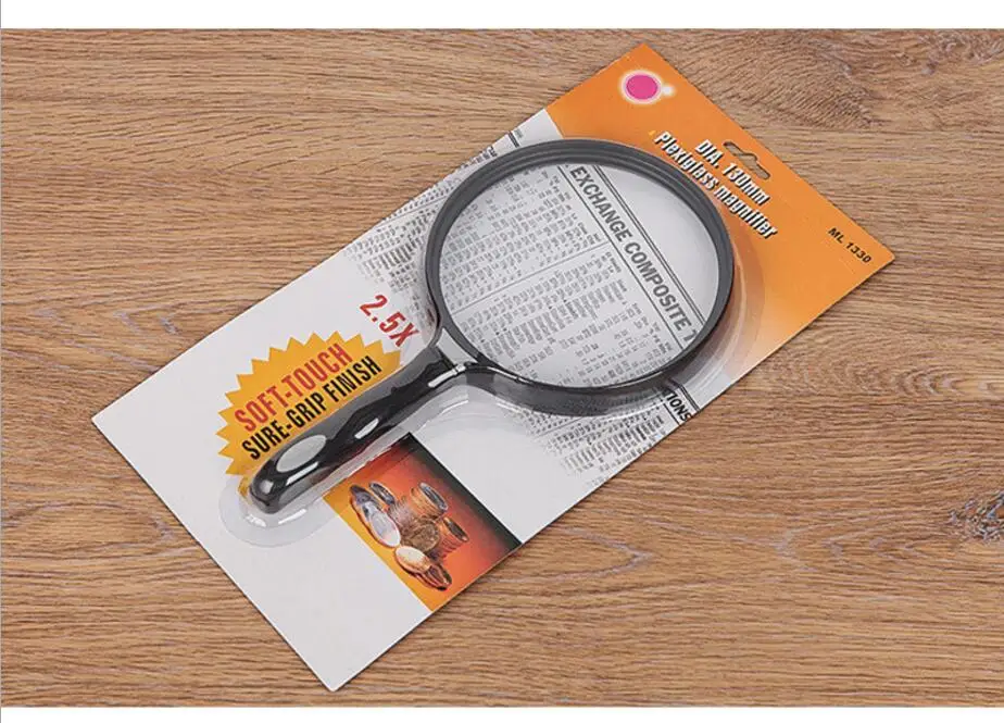 

2.5X 128mm Big Lens Handheld Reading Magnifier Educational magnifying glass Insects Viewer Toys Gift for old Man or children