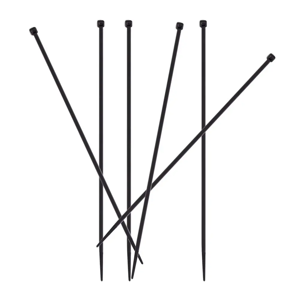 

100pcs 3 X 200mm Black Nylon Plastic Cable Ties Zip Organiser Fasten Wire Wrap Cord Strap Pack