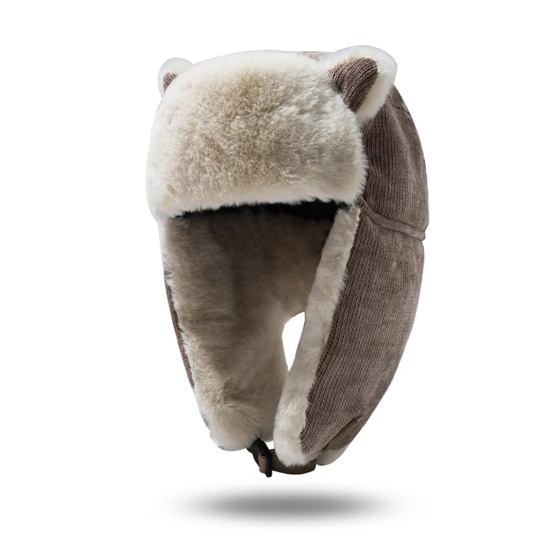 2020 хит продаж Вельветовая зимняя шапка-бомбер для детей Русская Шапка с