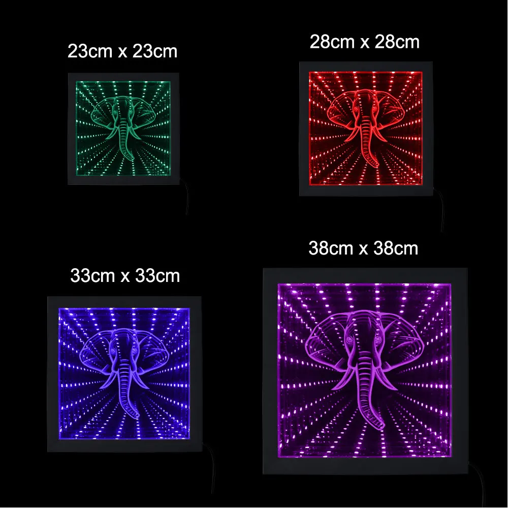 Милый слон африканский дикий животный животное зеркало знака бесконечности