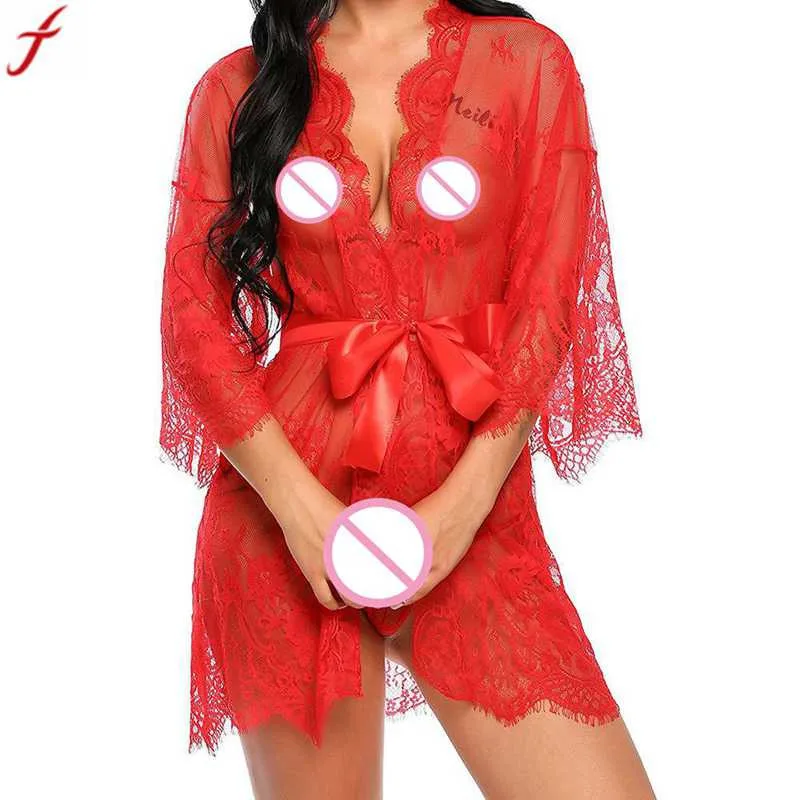 Женское сексуальное нижнее белье халат Babydoll пижамы Нижнее белье горячий кружевной эротичный открытый бюстгальтер Teddy сексуальные костюмы ночное белье трусы пояс* X