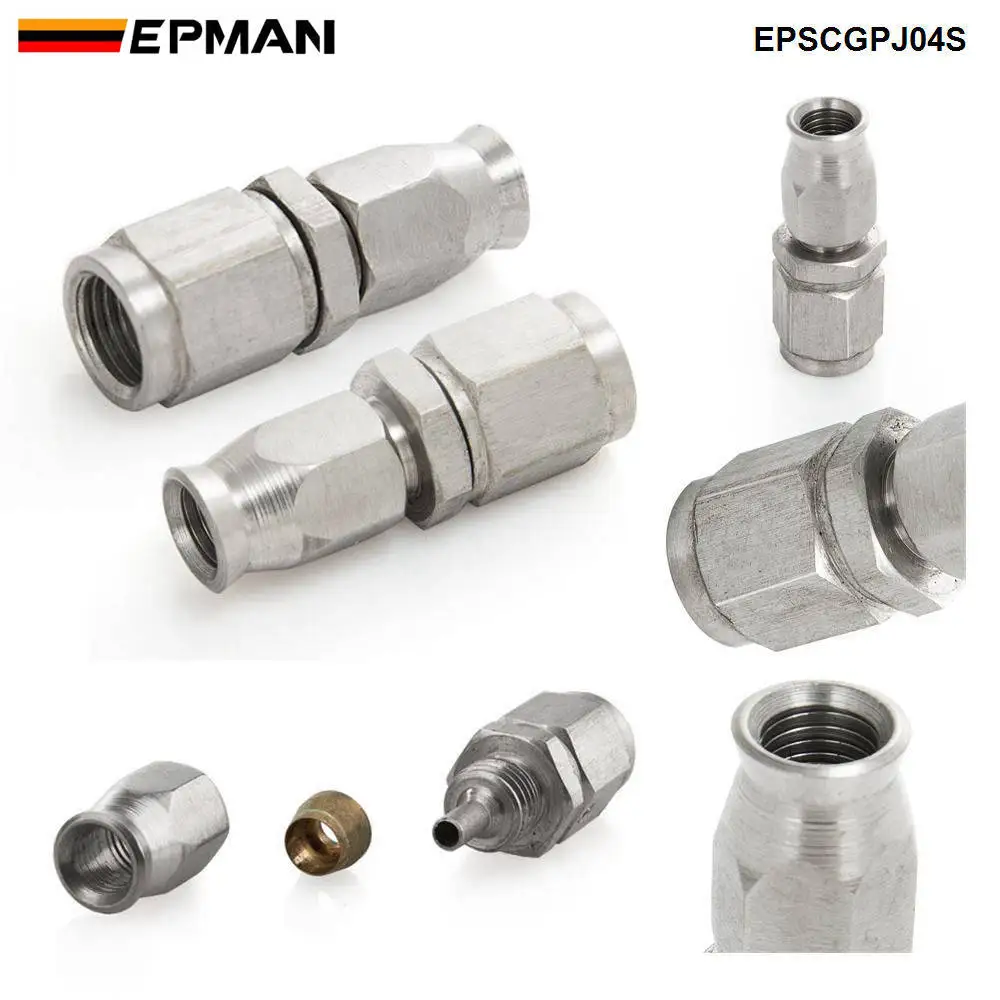 EPMAN 1 шт. AN 3 шланг из нержавеющей стали прямой тормоз поворотный фитинги для