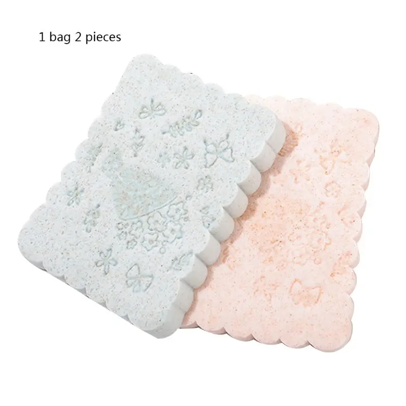 2 шт./компл. одноцветная овальная прямоугольная губка глубокое очищение лица