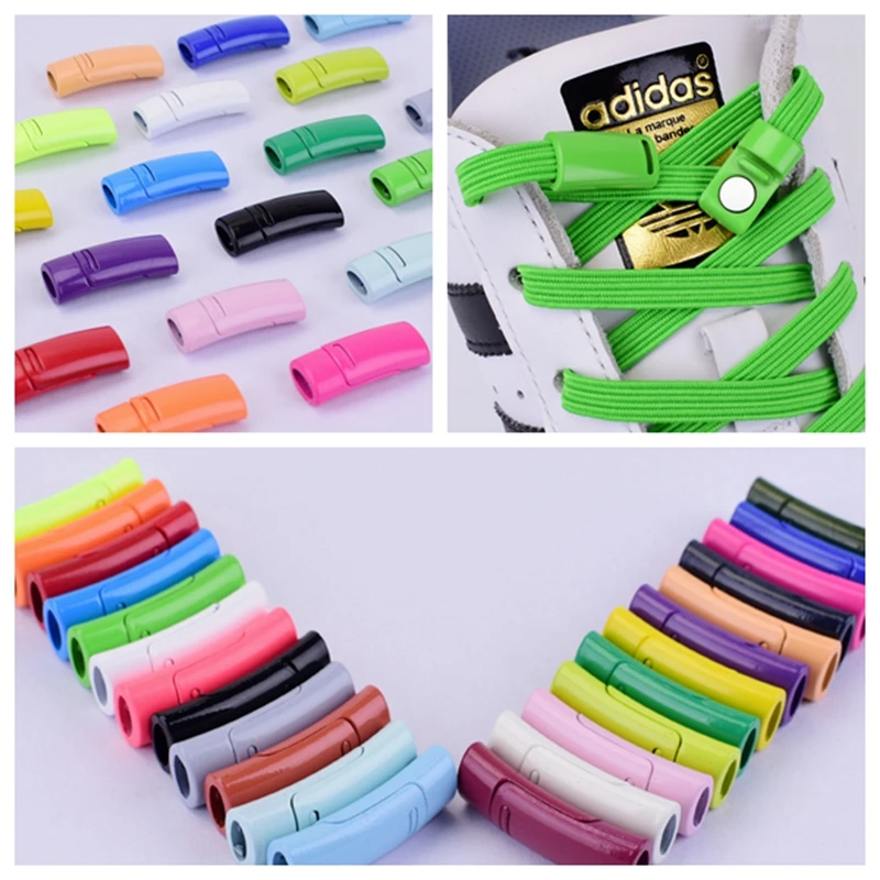 

1Pair Shoelace Buckle Metal Shoelaces Magnetic buckle Accessories Metal Lace Lock DIY Sneaker Kits Metal Lace Buckle 24colors