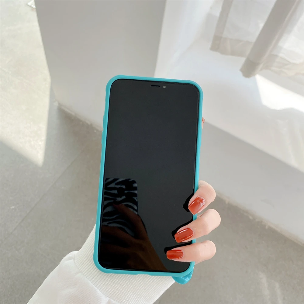 

Tobebest Just Smile Bracelet Phone Cover for iphone 12 11 pro max X XS XR 7 8 Plus SE 2020 12 mini Blue White Chain Soft Case