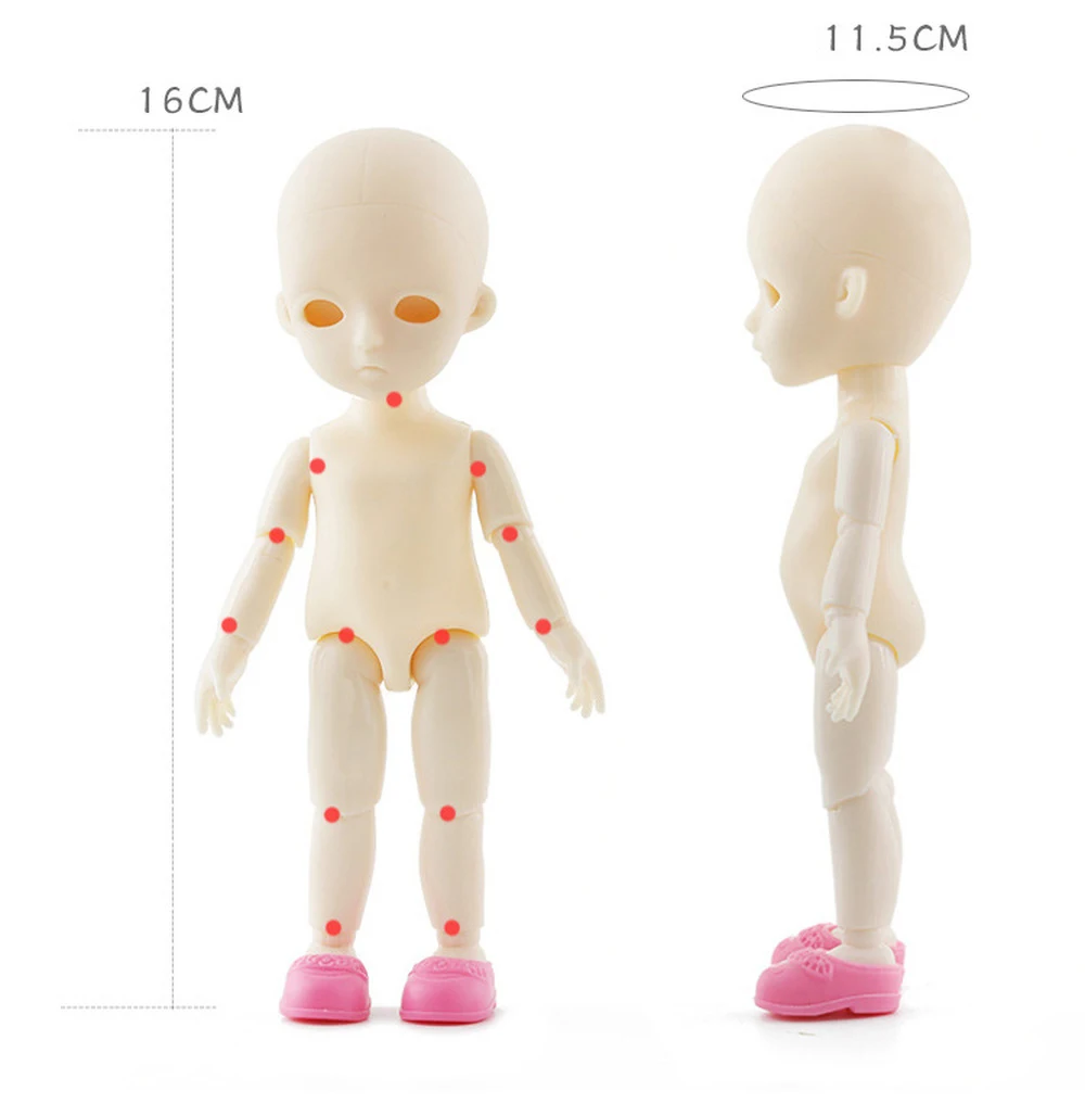 1 шт. 1/12 16 см сменные куклы Bjd для макияжа голые обнаженные 13 шарнирных тела DIY