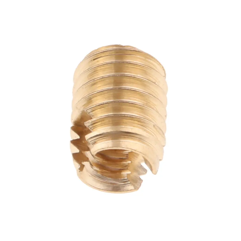 

M5 x 13mm Slotted Brass Screw-In Inserts For Wood and Plastic
