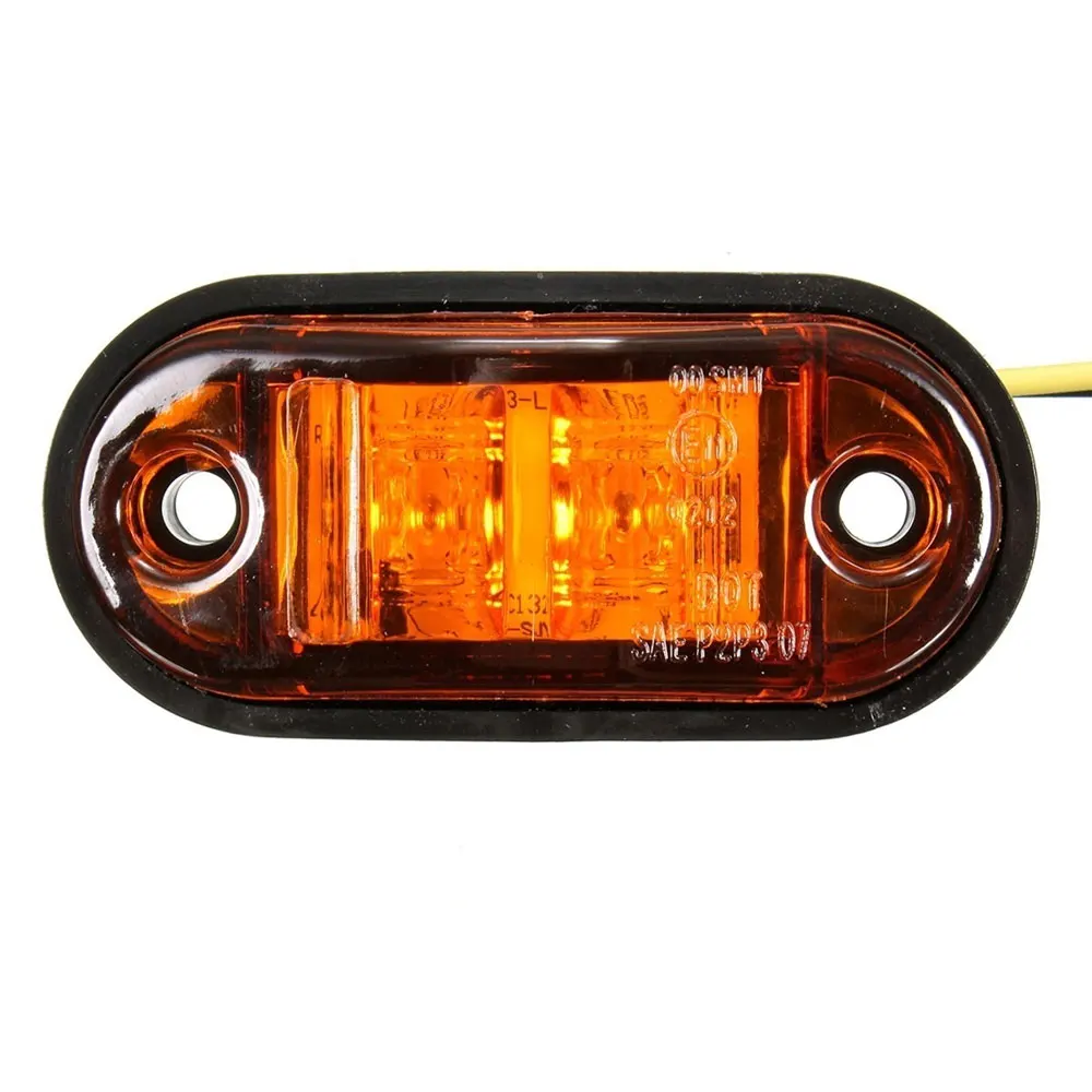12V / 24V 2LED желтый грузовик огни Габаритные сигнальные для детей возрастом от 12v 24v