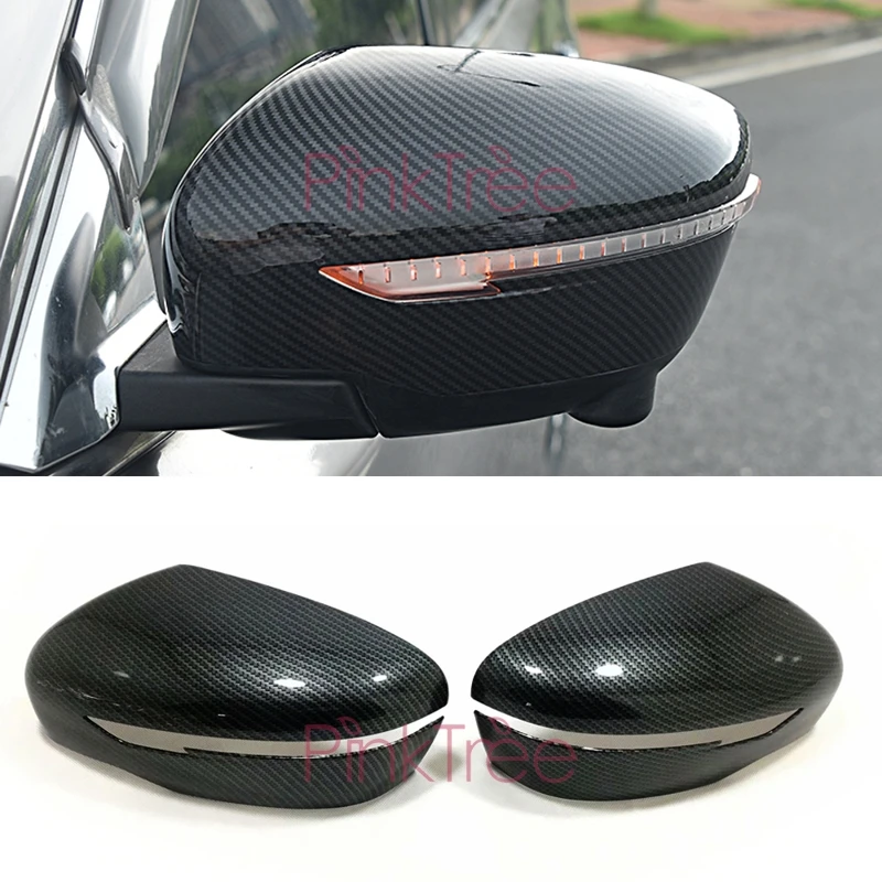 Carbon Fiber Color Side Wing Door Mirror Cover Car Styling Accessories For Nissan X-trail Xtrail 2014 2015 2016 2017 2018 | Автомобили и