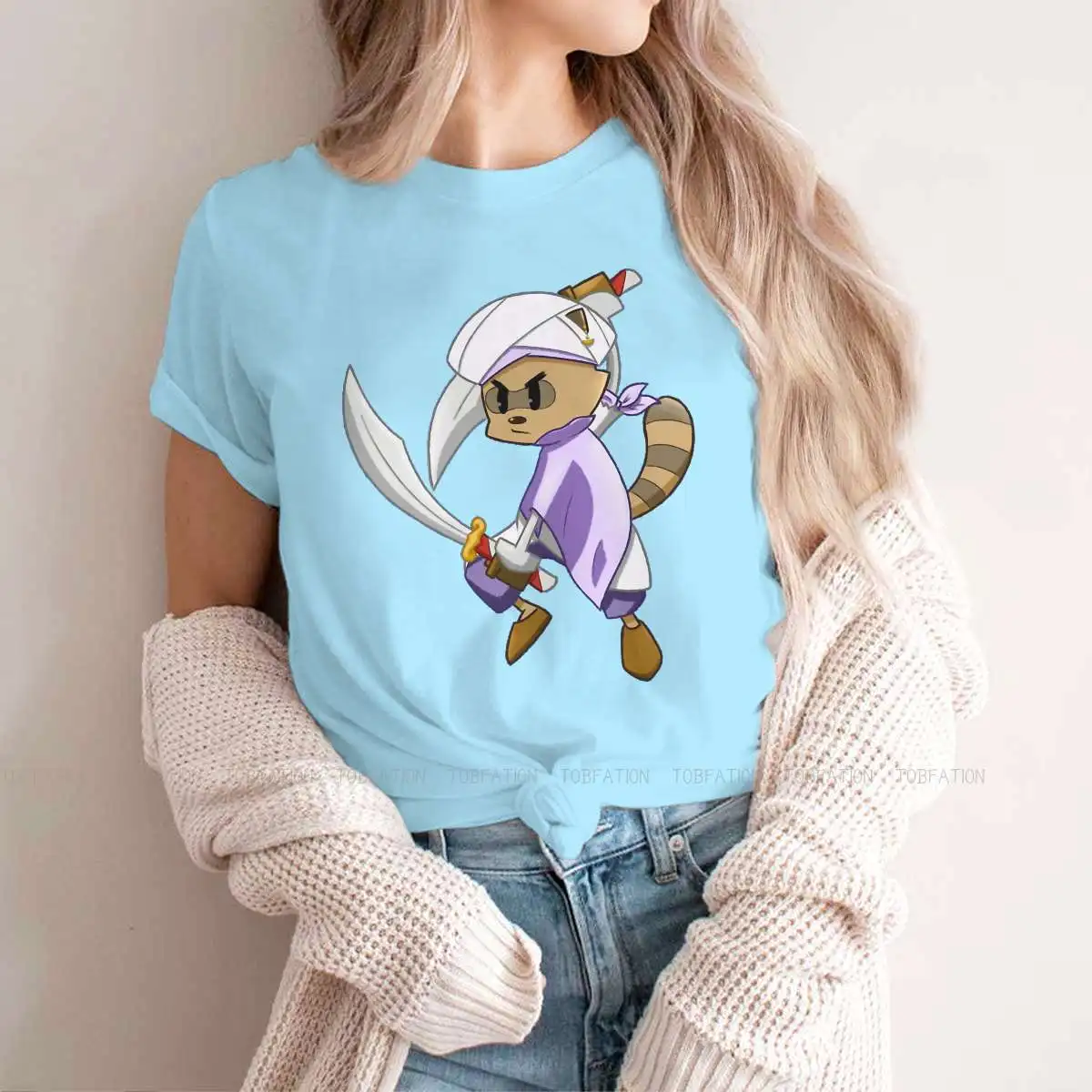 

Хипстерские футболки Paladin для активного отдыха, футболка Tanuki с милым рисунком животного, забавная уличная одежда 4XL из чистого хлопка с граф...