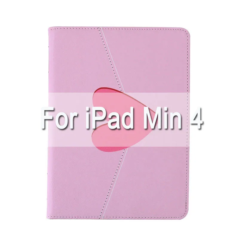 for ipad mini4 Чехол-книжка с магнитной застежкой для iPad Pro 9," 10,5 11 Air Air2 мини, на возраст 1, 2, 3, 4, 5 и розового цвета с сердечком Стиль Tablet крышка чехол для нового iPad 9,7 - Цвет: for ipad mini4