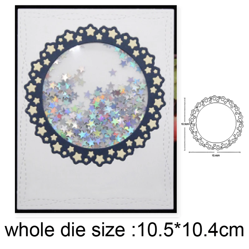 

Craft dies Print Star Circle Frame Metal Cutting Dies Stencils Dies for DIY Scrapbooking dies Album Paper Card Embossing Die Cut