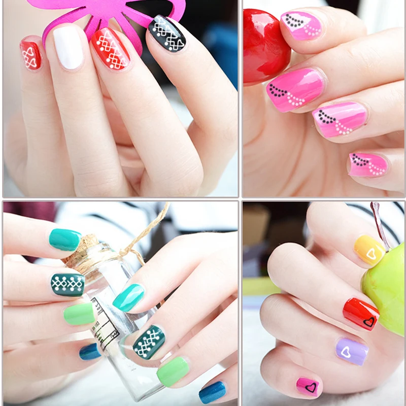 30 шт. белые и черные кружевные наклейки для ногтей | Красота здоровье