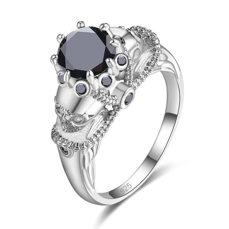 

Jrose Round Cut Colored Stone Fashion Jewelry 925 Silver Rings for Women Gift Wedding Band Jewelry Engagement Rings