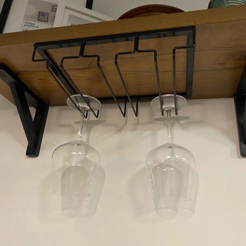 Железный настенный подвесной держатель для бокалов и Винных Бокалов стойка