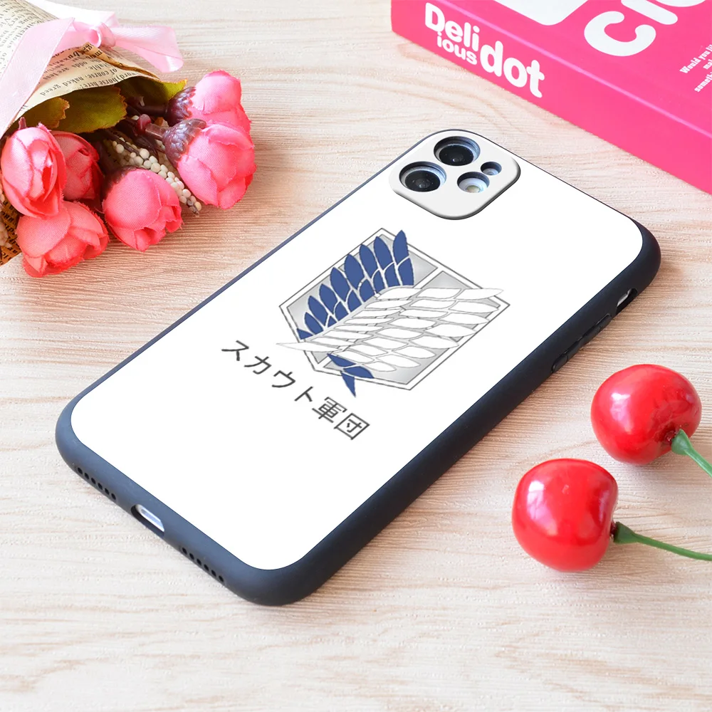 

For iPhone Attack On Titan Shingeki No Kyojin Logo Snk Print Soft Matt Apple Case